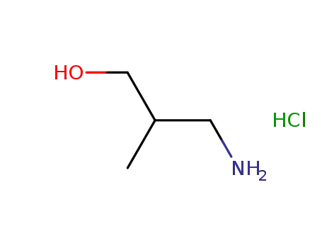 Molecular Structure of 66164-10-1 (1-Propanol, 3-amino-2-methyl-, hydrochloride)