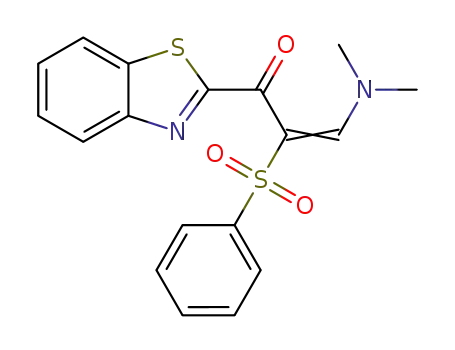 1-(benzothiazol-2-yl)-3-(N,N-dimethylamino)-2-(phenylsulfonyl)prop-2-en-1-one