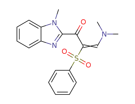1-(1-methyl-1H-benzimidazol-2-yl)-3-(N,N-dimethylamino)-2-(phenylsulfonyl)prop-2-en-1-one