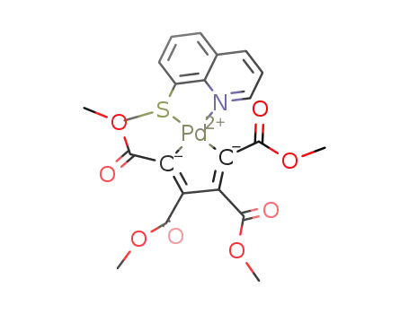 (1,2,3,4-tetrakis(carbomethoxy)-1,3-pentadienyl)palladium(II)(8-(methylthio)quinoline)
