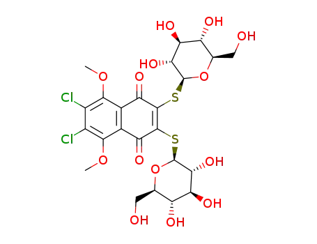 6,7-dichloro-2,3-di(β-D-glucopyranosyl-1-thio)-5,8-dimethoxynaphthalene-1,4-dione
