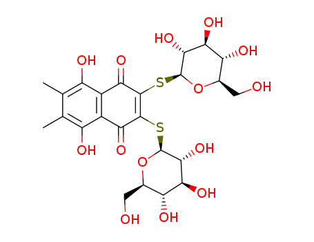 2,3-di(β-D-glucopyranosyl-1-thio)-5,8-dihydroxy-6,7-dimethylnaphthalene-1,4-dione