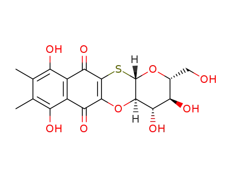 (2R,3S,4S,4aR,12aS)-2-hydroxymethyl-3,4,7,10-tetrahydroxy-8,9-dimethyl-3,4,4a,12a-tetrahydro-2Hnaphtho[2,3-b]pyrano[2,3-e][1,4]-oxathiine-6,11-dione