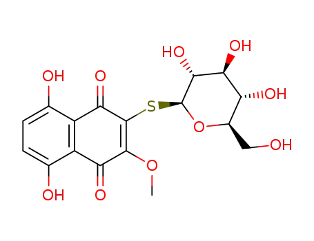 2-(β-D-glucopyranosyl-1-thio)-5,8-dihydroxy-3-methoxynaphthalene-1,4-dione