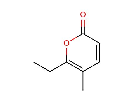 Molecular Structure of 62968-85-8 (2H-Pyran-2-one, 6-ethyl-5-methyl-)