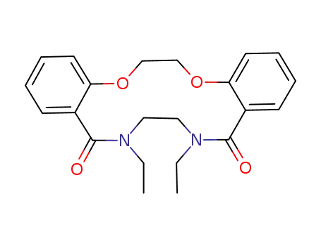 8,11-diethyl-5,6,7,8,9,10,16,17-octahydrodibenzo<1,4,8,11>dioxadiazacyclotetradecine-5,10-dione