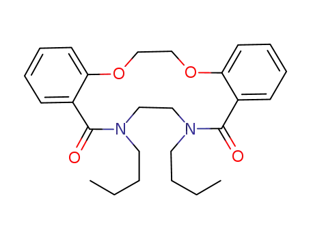 8,11-dibutyl-5,6,7,8,9,10,16,17-octahydrodibenzo<1,4,8,11>dioxadiazacyclotetradecine-5,10-dione