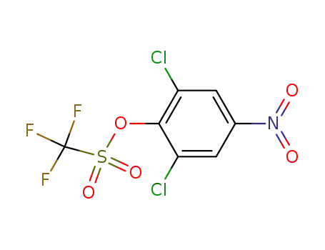 Molecular Structure of 525584-77-4 (Methanesulfonic acid, trifluoro-, 2,6-dichloro-4-nitrophenyl ester)