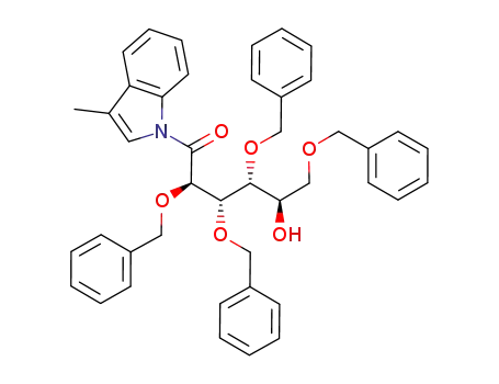 (2R,3S,4R,5R)-2,3,4,6-Tetrakis-benzyloxy-5-hydroxy-1-(3-methyl-indol-1-yl)-hexan-1-one