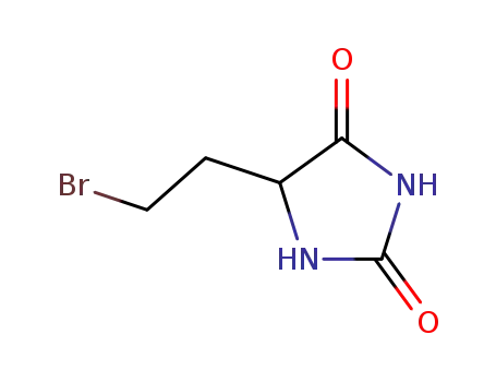 Molecular Structure of 7471-52-5 (5-(2-Bromoethyl)hydantoin)