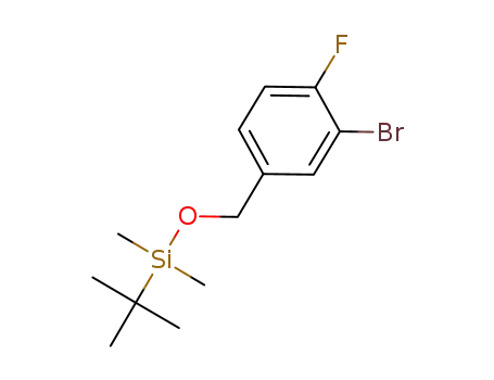 Molecular Structure of 655237-57-3 (Silane, [(3-bromo-4-fluorophenyl)methoxy](1,1-dimethylethyl)dimethyl-)