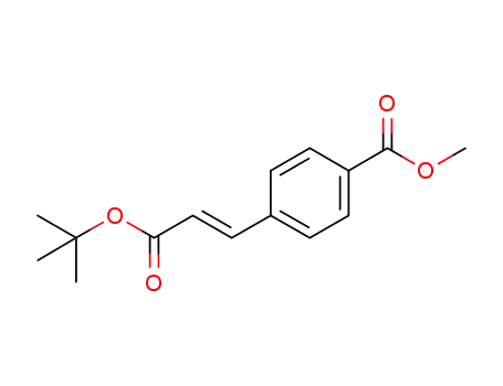 Molecular Structure of 683246-09-5 (Benzoic acid, 4-[(1E)-3-(1,1-dimethylethoxy)-3-oxo-1-propenyl]-, methyl
ester)
