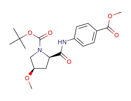 (2R,4R)-4-Methoxy-2-(4-methoxycarbonyl-phenylcarbamoyl)-pyrrolidine-1-carboxylic acid tert-butyl ester