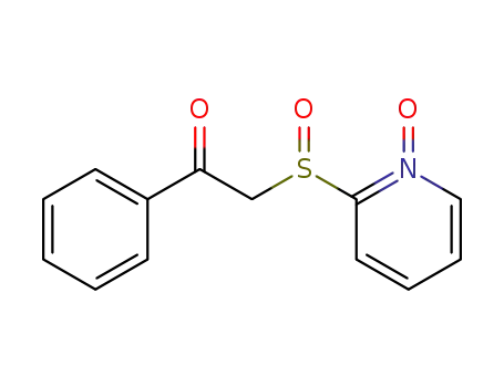 Molecular Structure of 65332-95-8 (Ethanone, 2-[(1-oxido-2-pyridinyl)sulfinyl]-1-phenyl-)