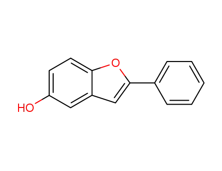 Molecular Structure of 7182-29-8 (5-Benzofuranol, 2-phenyl-)