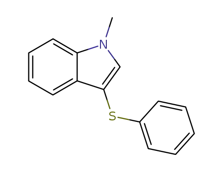 Molecular Structure of 63955-67-9 (1H-Indole, 1-methyl-3-(phenylthio)-)