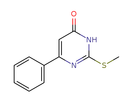 Molecular Structure of 56035-29-1 (2-methylsulfanyl-6-phenyl-1H-pyrimidin-4-one)