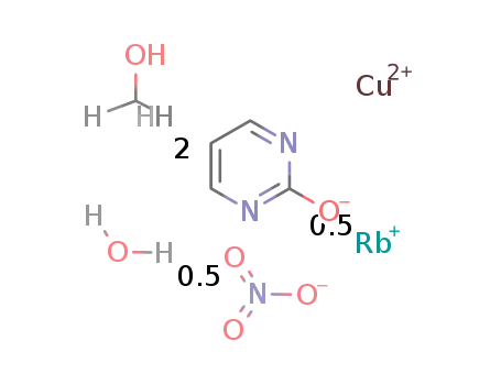 [Cu(pyrimidine-2-olate-N1,N3)2]*0.5Rb(nitrate)*methanol*water