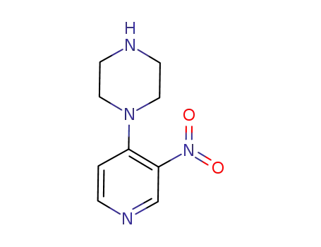 Molecular Structure of 1052704-89-8 (1-(3-nitropyridin-4-yl)piperazine)