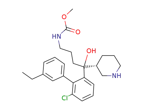 methyl {4-(6-chloro-3'-ethyl-2-biphenylyl)-4-hydroxy-4-[(3R)-3-piperidinyl]butyl}carbamate