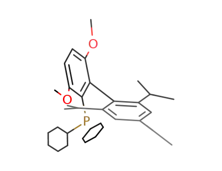 Molecular Structure of 1070663-78-3 (2-(Dicyclohexylphosphino)-3,6-dimethoxy-2'-4'-6'-tri-i-propyl-1,1'-biphenyl, min. 98% BrettPhos)