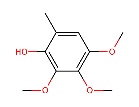 Molecular Structure of 39068-88-7 (2,3,4-Trimethoxy-6-methylphenol)