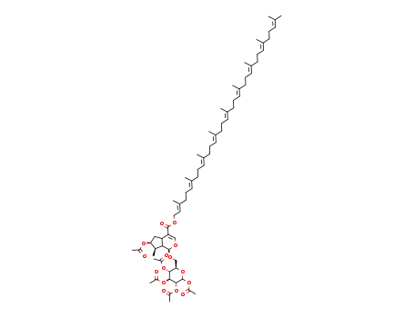 6-acetoxy-1-(3,4,5,6-tetraacetoxy-tetrahydro-pyran-2-yloxy)-7-methyl-1,4a,5,6,7,7a-hexahydro-cyclopenta[c]pyran-4-carboxylic acid 3,7,11,15,19,23,27,31,35-nonamethyl-hexatriaconta-2,6,10,14,18,22,26,30,34-nonaen-1-yl ester