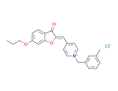 (Z)-1-(3-methylbenzyl)-4-((6-propoxy-3-oxobenzofuran-2(3H)-ylidene)methyl)pyridinium chloride