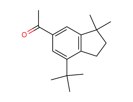 Molecular Structure of 102296-26-4 (Ethanone,
1-[7-(1,1-dimethylethyl)-2,3-dihydro-3,3-dimethyl-1H-inden-5-yl]-)