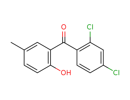 Molecular Structure of 92153-14-5 ((2,4-dichlorophenyl)(2-hydroxy-5-methylphenyl)methanone)