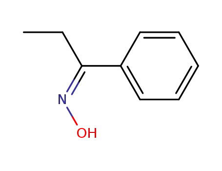 Molecular Structure of 23517-38-6 (1-Propanone, 1-phenyl-, oxime, (Z)-)