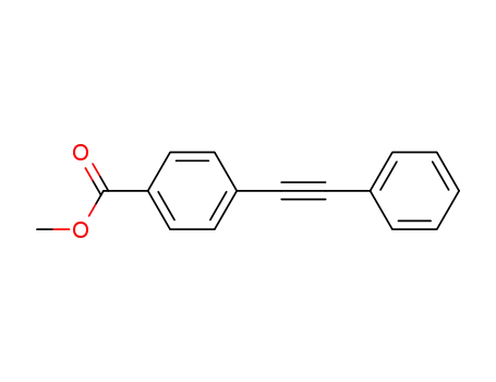 Molecular Structure of 42497-80-3 (Benzoic acid, 4-(phenylethynyl)-, methyl ester)