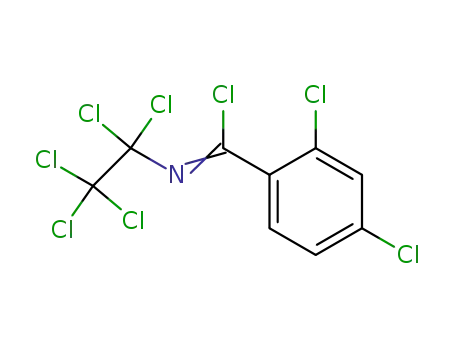 Molecular Structure of 65934-92-1 (Benzenecarboximidoyl chloride, 2,4-dichloro-N-(pentachloroethyl)-)