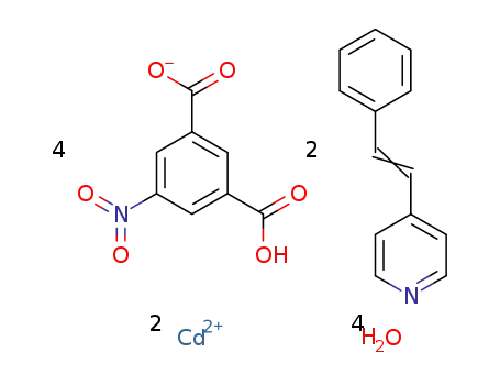 [Cd2(5-nitrobenzene-1,3-dicarboxylic acid)2(5-nitrobenzene-1,3-dicarboxylic acid)2(H2O)4]·(4-styrylpyridine-H)2