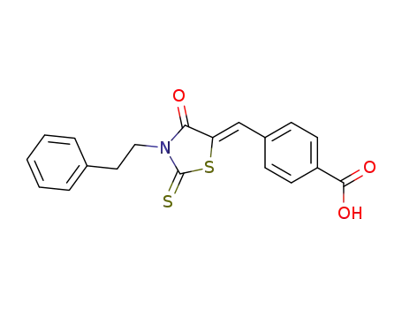 4-[(4-oxo-3-phenethyl-2-thioxothiazolidin-5-ylidene)methyl]benzoic acid