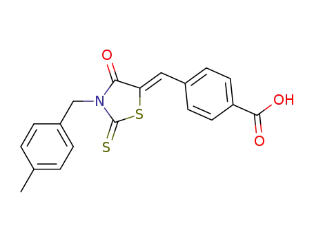 4-[(3-(4-methylbenzyl)-4-oxo-2-thioxothiazolidin-5-ylidene)methyl]benzoic acid