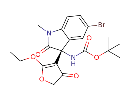 tert-butyl (R)-[5-bromo-3-(2-ethoxy-4-oxo-4,5-dihydrofuran-3-yl)-1-methyl-2-oxoindolin-3-yl]carbamate