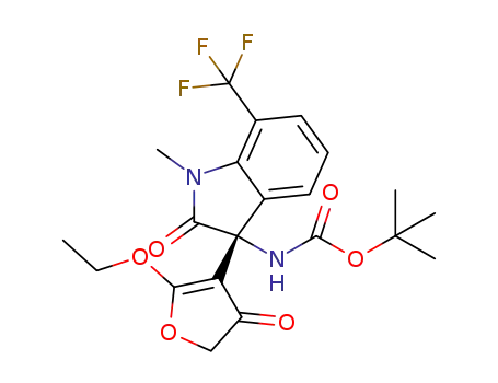 tert-butyl (R)-[3-(2-ethoxy-4-oxo-4,5-dihydrofuran-3-yl)-1-methyl-2-oxo-7-(trifluoromethyl)indolin-3-yl]carbamate