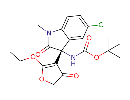 tert-butyl (R)-[5-chloro-3-(2-ethoxy-4-oxo-4,5-dihydrofuran-3-yl)-1-methyl-2-oxoindolin-3-yl]carbamate