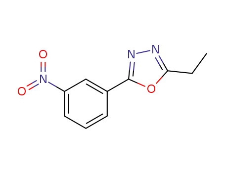 Molecular Structure of 672286-29-2 (1,3,4-Oxadiazole,2-ethyl-5-(3-nitrophenyl)-(9CI))