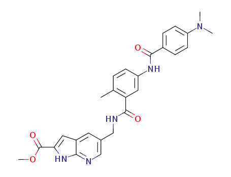 5-{[5-(4-dimethylaminobenzoylamino)-2-methylbenzoylamino]-methyl}-1H-pyrrolo[2,3-b]pyridine-2-carboxylic acid methyl ester