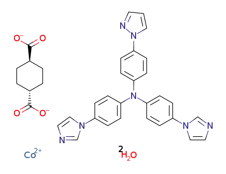 {[Co(tris[4-(1Himidazol-1-yl)-phenyl]amine)(trans-1,4-cyclohexanedicarboxylic acid(-2H))(H2O)]·H2O}n