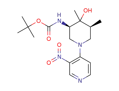 tert-butyl [(3R,5S)-4-hydroxy-4,5-dimethyl-1-(3-nitropyridin-4-yl)piperidin-3-yl]carbamate