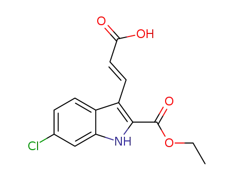 (E)-3-(6-chloro-2-(ethoxycarbonyl)-1H-indol-3-yl)acrylic acid