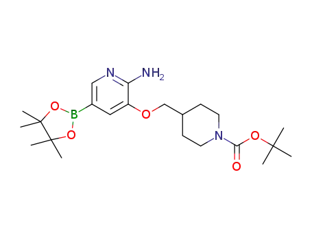 tert-butyl 4-({[2-amino-5-(4,4,5,5-tetramethyl-1,3,2-dioxaborolan-2-yl)pyridin-3-yl]oxy}methyl)piperidine-1-carboxylate