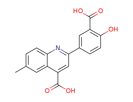2-(3-carboxy-4-hydroxy-phenyl)-6-methyl-quinoline-4-carboxylic acid