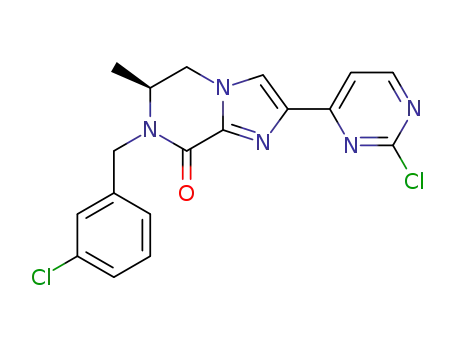 (S)-7-(3-chlorobenzyl)-2-(2-chloropyrimidin-4-yl)-6-methyl-6,7-dihydroimidazo[1,2-a]pyrazin-8(5H)-one