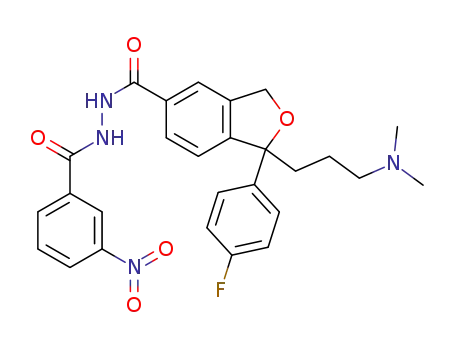 N'-(3-nitrobenzoyl)-1-[3-(dimethylamino)propyl]-1-(4-fluorophenyl)-1,3-dihydro isobenzofuran-5-carbohydrazide