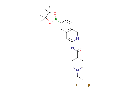 N-(6-(4,4,5,5-tetramethyl-1,3,2-dioxaborolan-2-yl)isoquinolin-3-yl)-1-(3,3,3-trifluoropropyl)piperidine-4-carboxamide