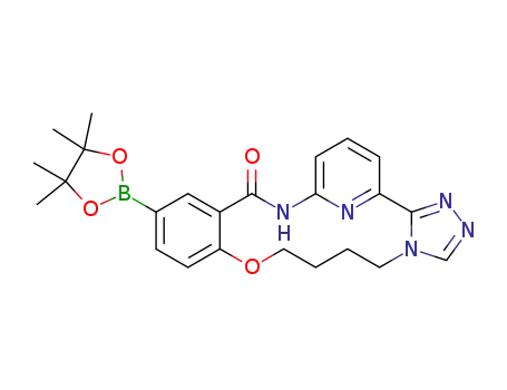 55-(4,4,5,5-tetramethyl-1,3,2-dioxaborolan-2-yl)-14H-6-oxa-3-aza-2(2,6)-pyridina-1(3,4)-triazola-5(1,2)-benzenacyclodecaphan-4-one